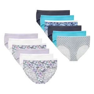 Hanes Girls' Underwear Briefs Pack, 12-Pack, Cotton Blend
