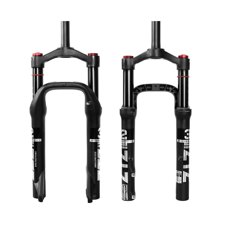 ZTZ 20 * 4.0 inch Fat Tire Air Suspension Fork, 130mm Travel, 135mm Spacing Hub, 4.5Lbs, 74Mm Disc Brake Type
