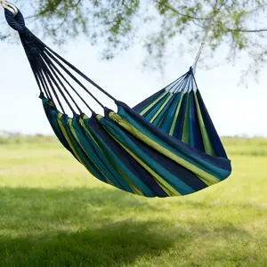 Heavy-Duty Canvas Hammock with Enhanced Load-Bearing Capacity – Breathable, Eco-Friendly, Soft for Camping, Patio, and Relaxation