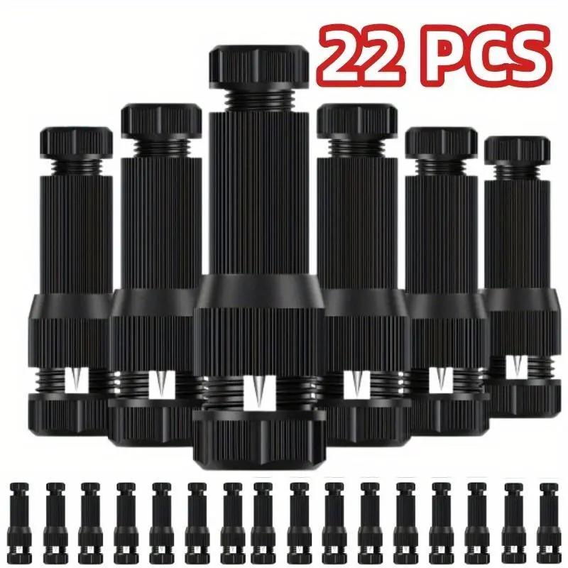 22-Pcs Low-Voltage Outdoor Lighting Cable Connectors, Durable Plastic Fastlock, 12-20 Gauge Range, No Cutting, Secure Fit, Easy Installation, No Power Needed, All-Seasons Ideal for Outdoor Lighting Projects