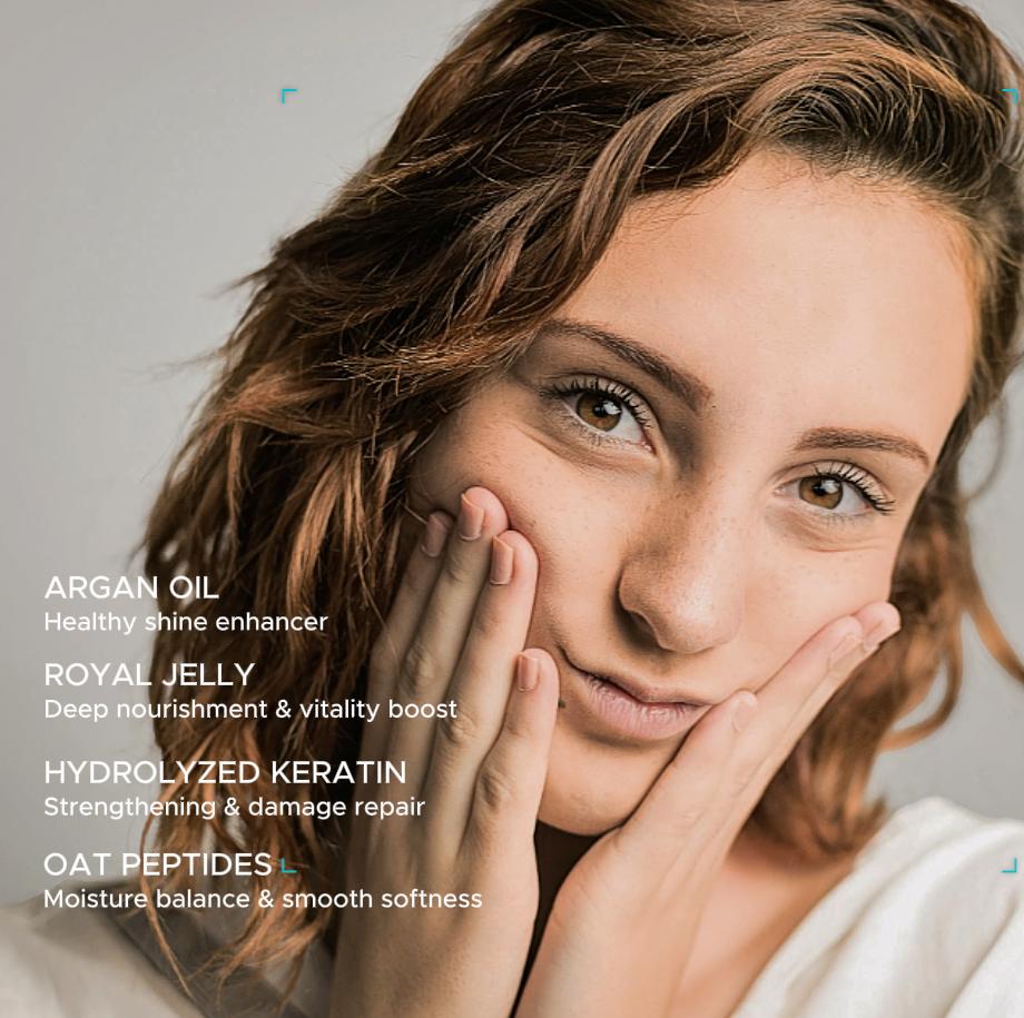 Aomimegel Simple Clean Hair Mask with Collagen & ArganOil - Gentle Deep Conditioning Treatment for Hair & ScalpCare hair collagen hair mask shampoo Silicone-Free KeratinAnti-Frizz Alcohol-Free Nourishing Moisturizing/ Hydration