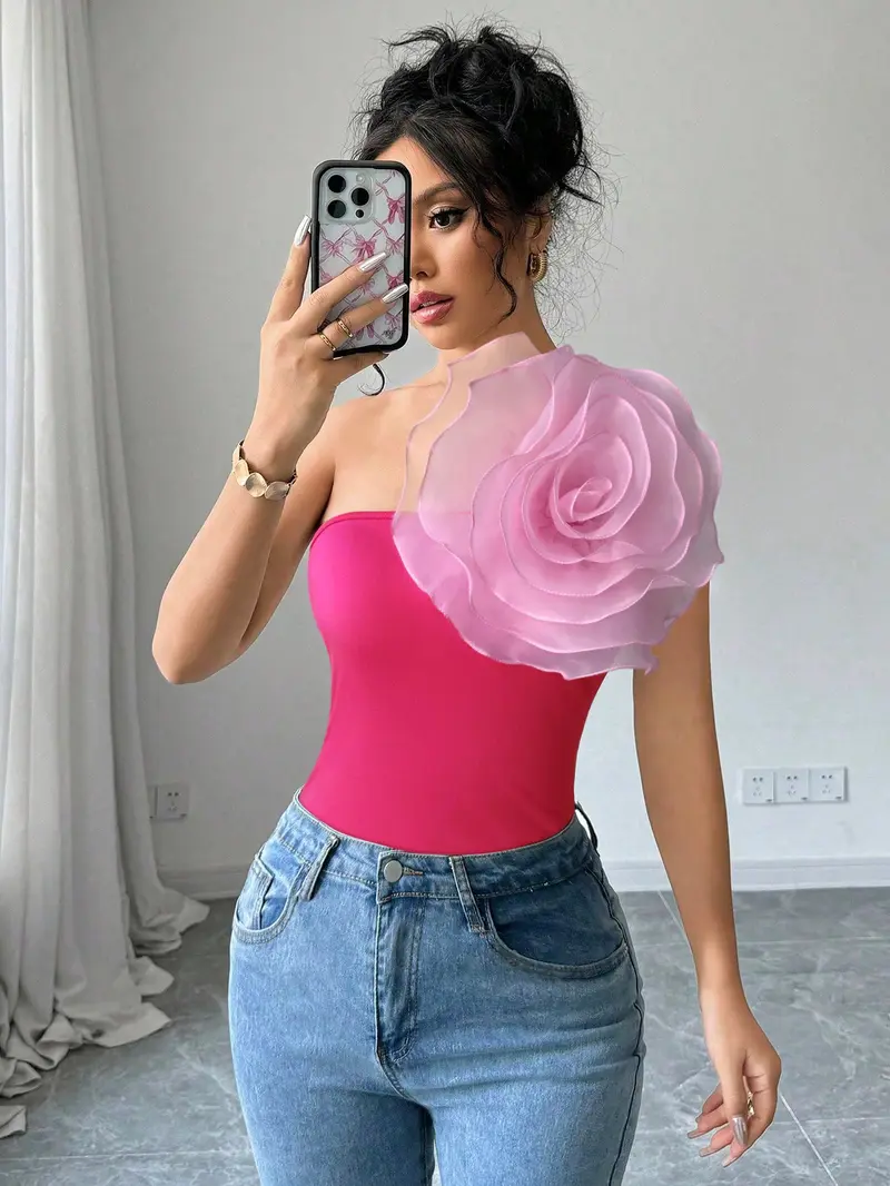 3d floral top - TikTok Shop