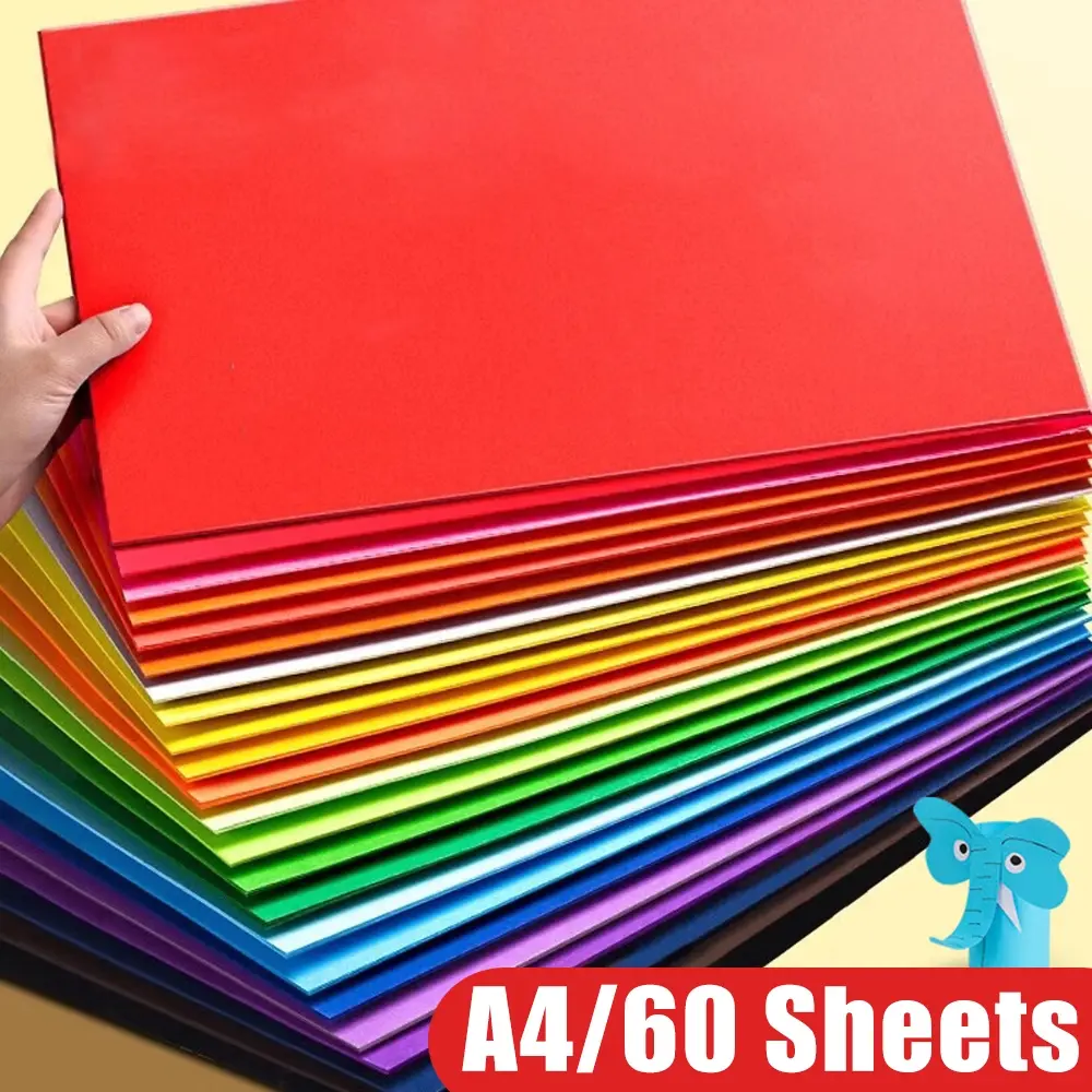 60 Sheets Of 30 Color A4 Colored Cardboard, Drawing Paper, Art Supplies, Diy Material, Handmade Creative Production, Hands-On Ability Cultivation, Multi-Color Mixing And Free Matching, Diy Handmade Crafts