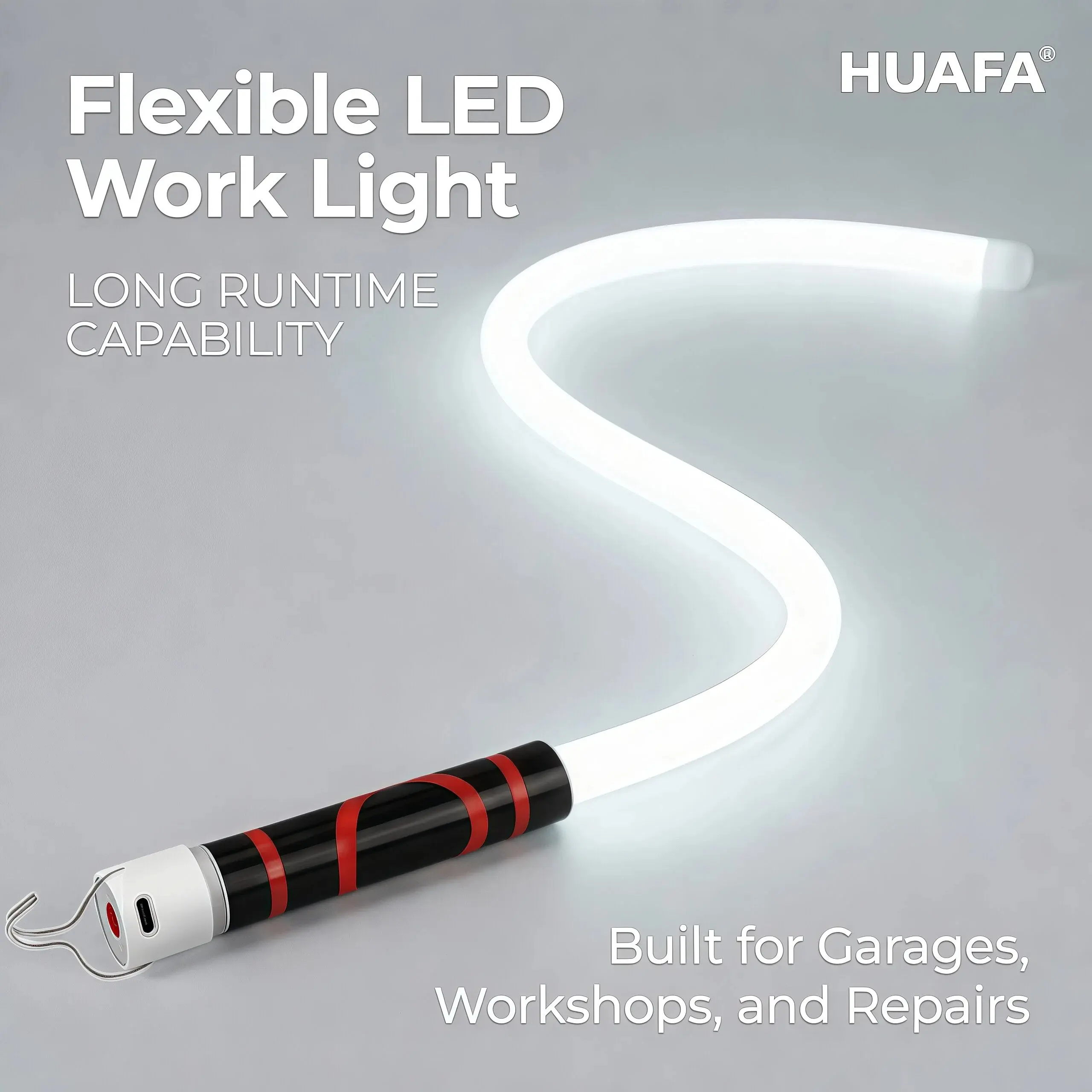 Bendable LED Flashlight Stick – 29" Flexible Rechargeable LED Work Light, High Lumen Hands-Free Inspection Light for Car Repair, Under Hood, Garage, Mechanic, DIY, Camping & Emergency Roadside, Summervibes