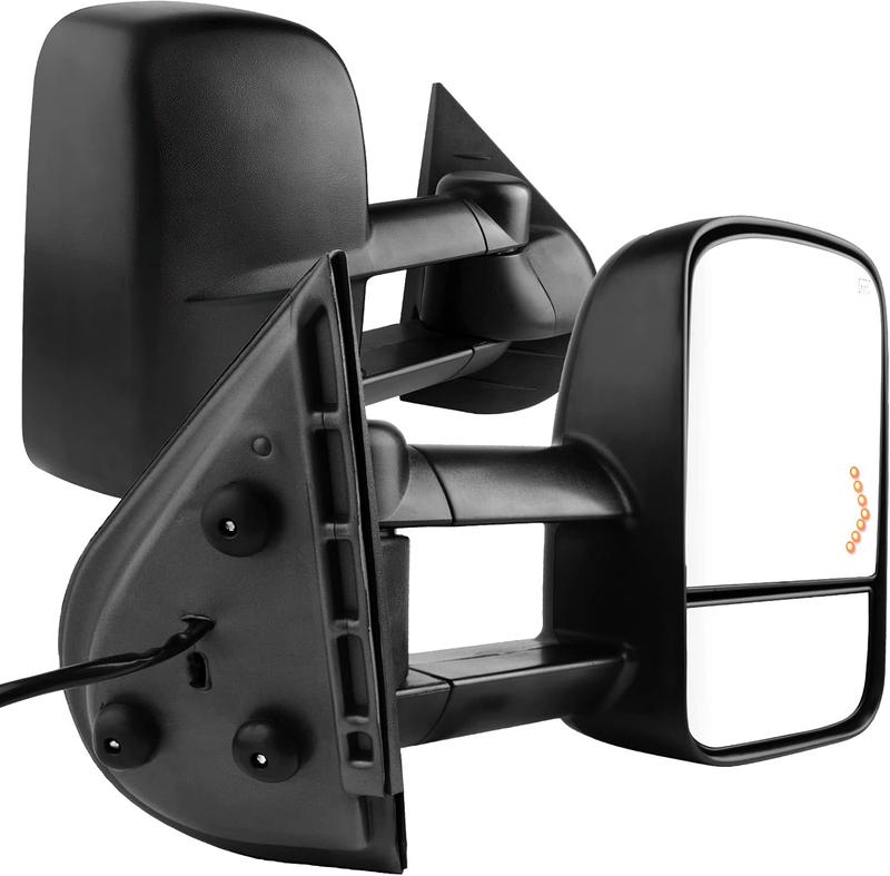 YITAMOTOR Tow Mirrors Car Accessories for 2007-2014 Chevy Silverado GMC Sierra, Power Heated Driver & Passenger Side Replacement Towing Mirror Set Car Accessories Auto Parts