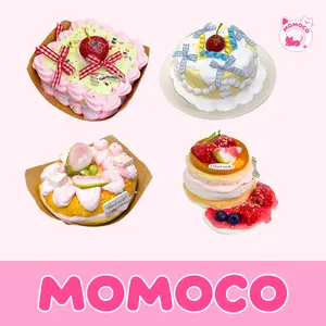 [MOMOCO Squishy Toy] Exquisite Cake Series - Cream Clay Texture, Handmade with Child-Safe Materials, Realistic Cake Design, Stunning Look & Fun Stress Relief, Ideal Gift Choice