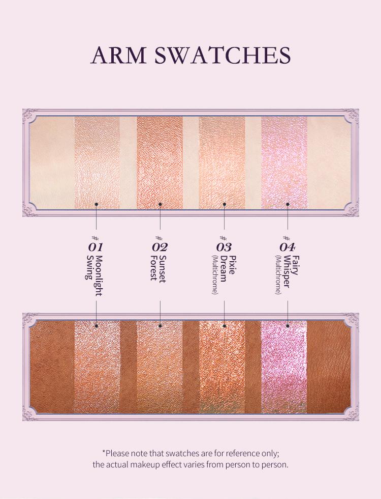 Flower Knows Midsummer Fairytales Collection Liquid Highlighter - Multichrome, Longlasting, Waterproof, Festival Makeup, Christmas Cosmetic Gift