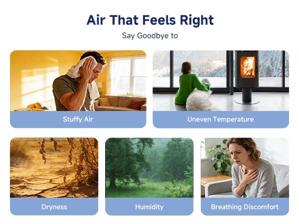 【New】Tower Fan for Bedroom, 28dB Silent Standing Fan with 12H Timer, Smart Auto Mode, 64° Oscillating Bladeless Cooling Fan for Home Office, Black