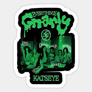 katseye gnarly neon green Sticker