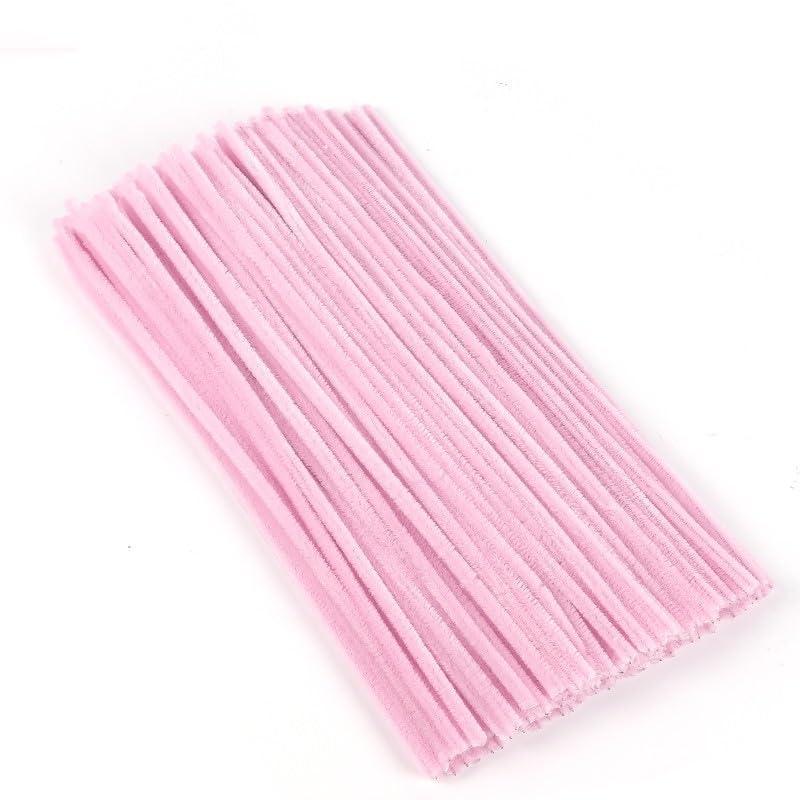 300 pieces of pipe cleaners in 3 assorted colors(pink,white,green), approx. 6mm in diameter, 12 inches in length, to bring life to your creations to satisfy your need Superior Quality: Made of wire and fiber, can be bent, tw