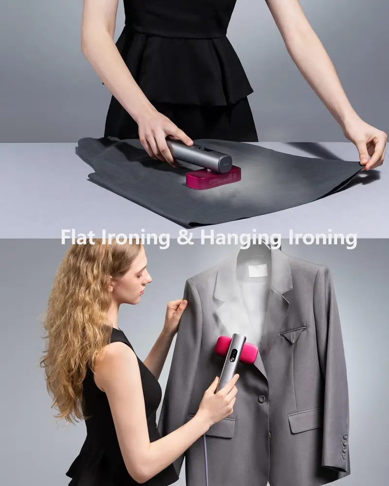 Nesugar G5 Pro iron steamer, steamer for clothing, palm-sized portable garment steamer Iron 1200W power, 100-240V global type, 15s fast heat-up, 1lb, dual steam settings, steamer for clothes, iron for clothes,  100ml self-standing tank.