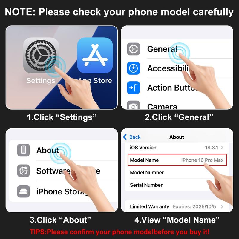 For iPhone 17 16 15 14 13 12 Pro Max with Camera Protector Case, 360 Rotated Ring Kickstand Holder Military Grade Shockproof Protective Cover