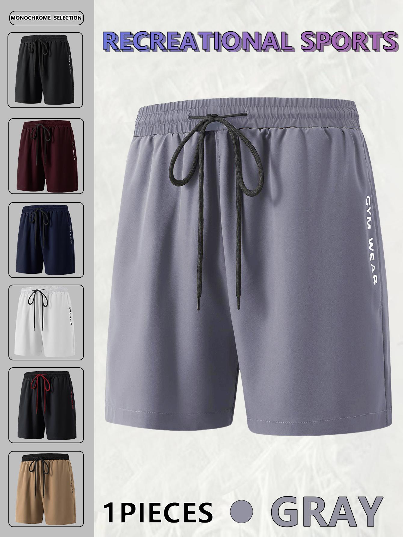 Men's Letter Print Leisure Shorts, Casual Comfy Breathable Athletic Shorts for Summer, Shorts for Men, Men's Bottoms for Daily Wear, Men Shorts, Jogging Shorts, Breathable Fitness Shorts, SummerSportsShorts Please refer to the size chart before purchasing