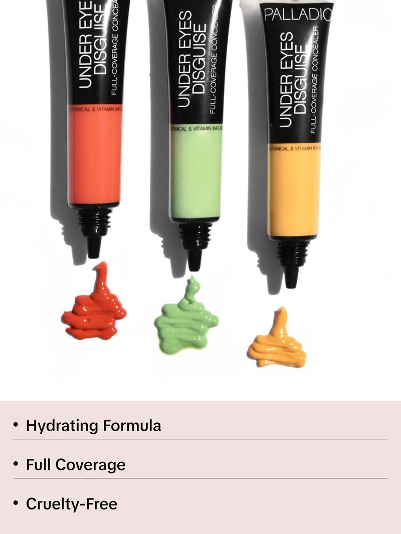 Palladio Full-Coverage Concealer - Lightweight, Hydrating Formula for Even Skin Tone, Suitable for Foundation, Makeup, and More