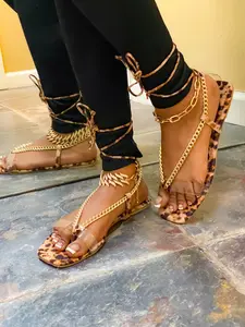 Percy Leo Print Sandals