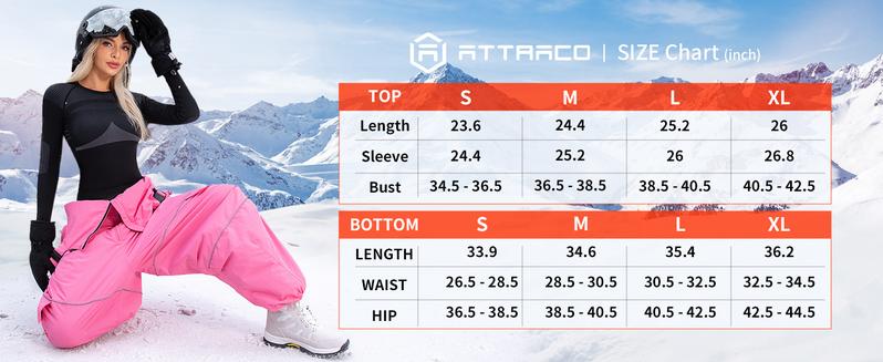 ATTRACO Fallfreshness Thermal Underwear Set for Women Long Johns Seamless Warm Base Layer Top & Bottom for Cold Weather Compression Breathable Fabric Womenswear Fit Light Outdoor