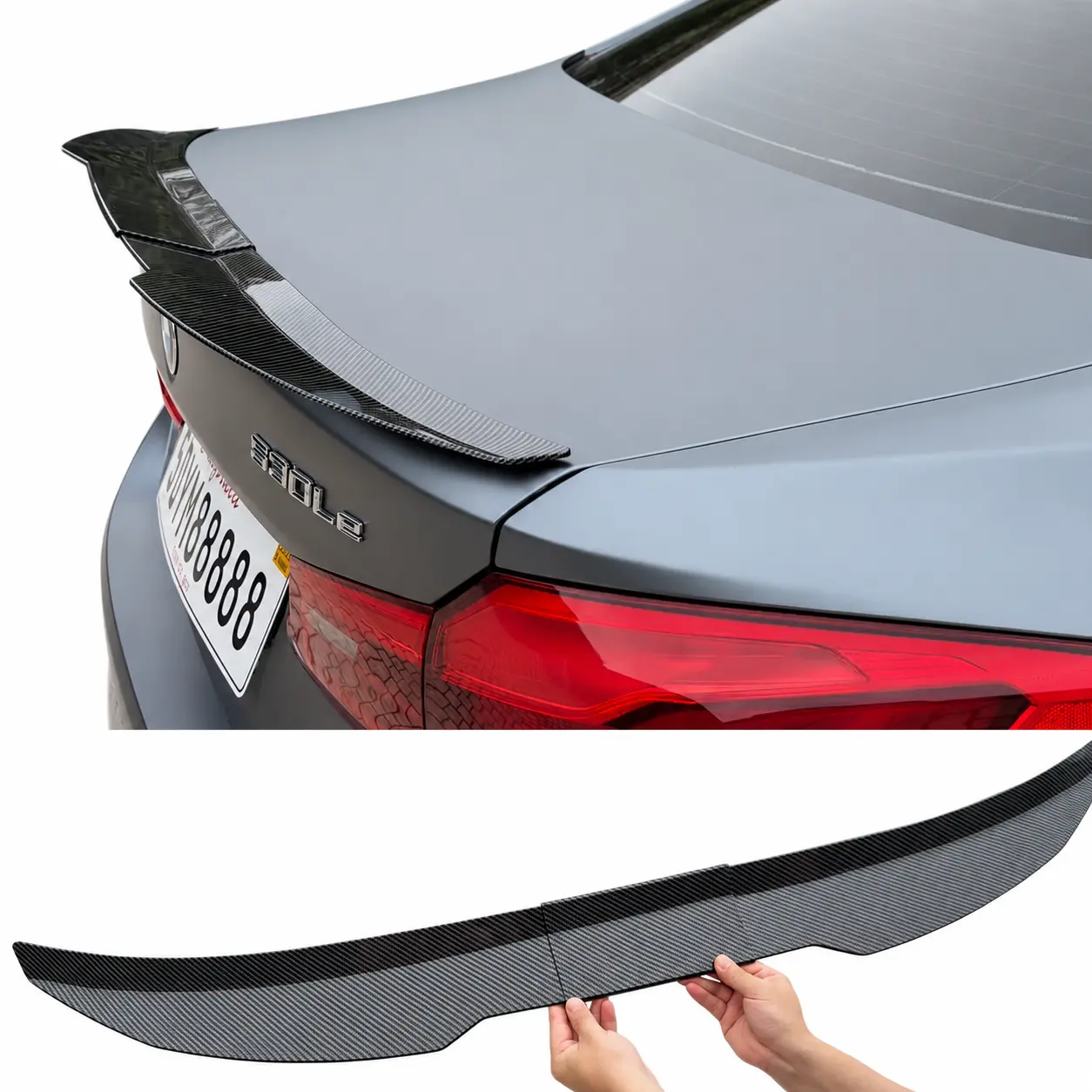 Universal 3-Stage Adjustable Blade ABS Rear Spoiler, No-Drill Adhesive Car Roof Diffuser, Black Auto Exterior Styling Sporty Modification Part, Car Accessories, Accessories For Car