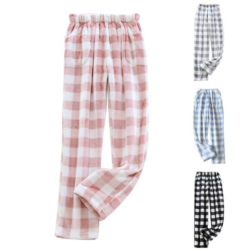 2025  Pajama Pants Warm Flannel Casual Loose Fleece Lounge Pants Sleep Pants Lazy Pants Womenswear Nightwear