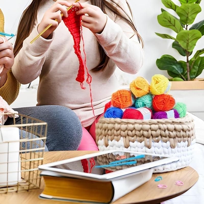 30 Pcs Crochet Yarn Set,1300 Yards 30 Color Acrylic Yarn Skeins,Crochet Hooks,Bag,for Crocheting & Knitting,Suitable for Weaving Clothes,Handbags,Blankets,Valentine's Day Gifts,Hand Tools Kits