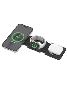 Just Wireless 3-in-1 Portable Magnetic Wireless Charger - Black