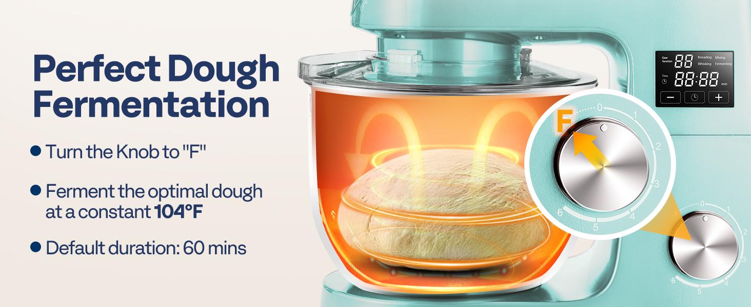 VIVOHOME Multifunctional Stand Mixer, Kitchen Electric Blender, Household Food Mixer for Baking, Bread, and Cakes, with Dough Hook, Beater, Whisk, and Splash Guard