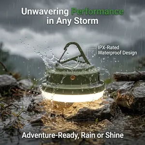 Xeenzo Modular Magnetic Lantern Set: Rechargeable LED with Interchangeable Atmosphere Shades for Glamping & Home