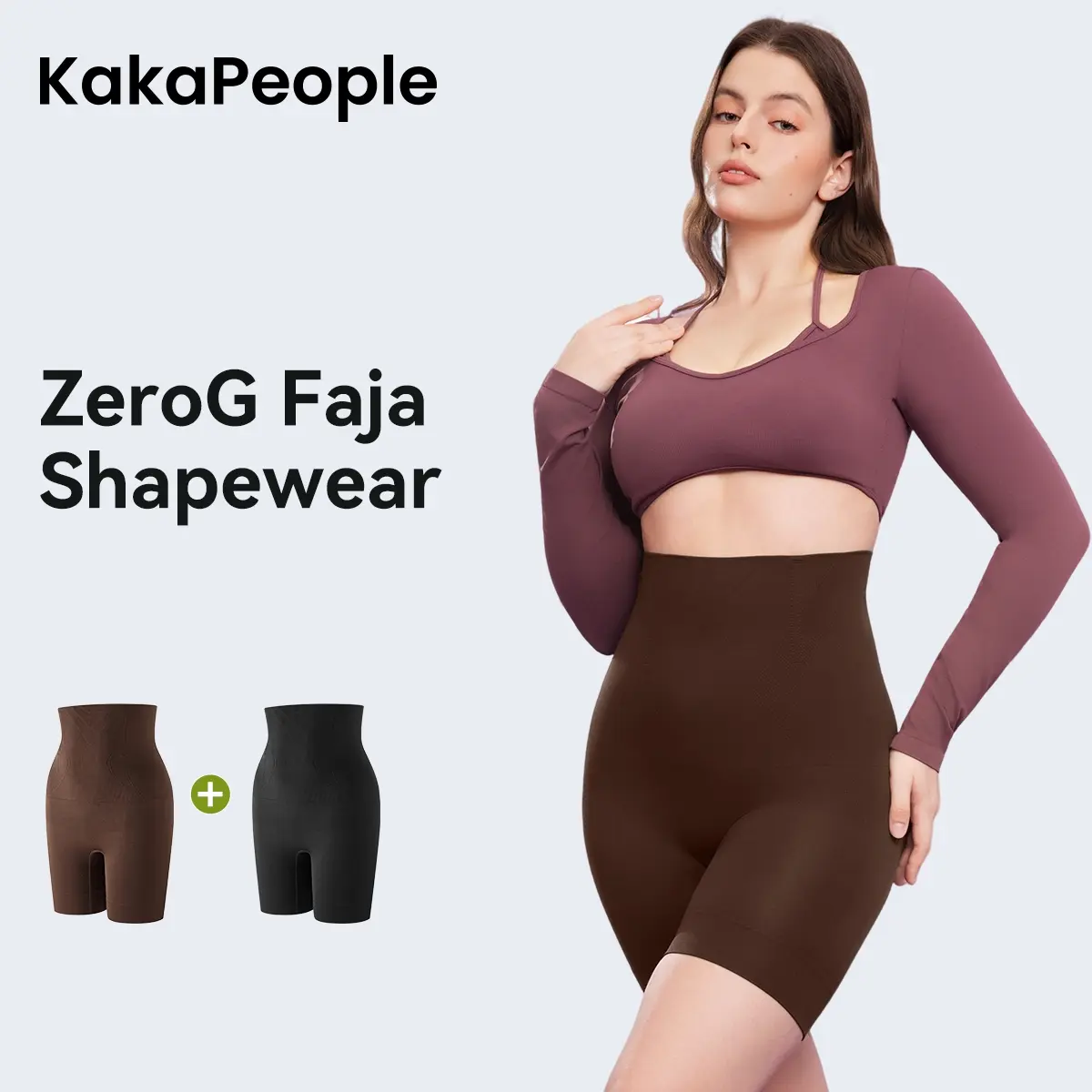 (KakaPeople ZeroG Faja Shapewear) Tummy Control Pants for Women Butt-Lifting Shapewear, Sexy and Comfortable High-Waist Body Sculpting Garment Womenswear Compression