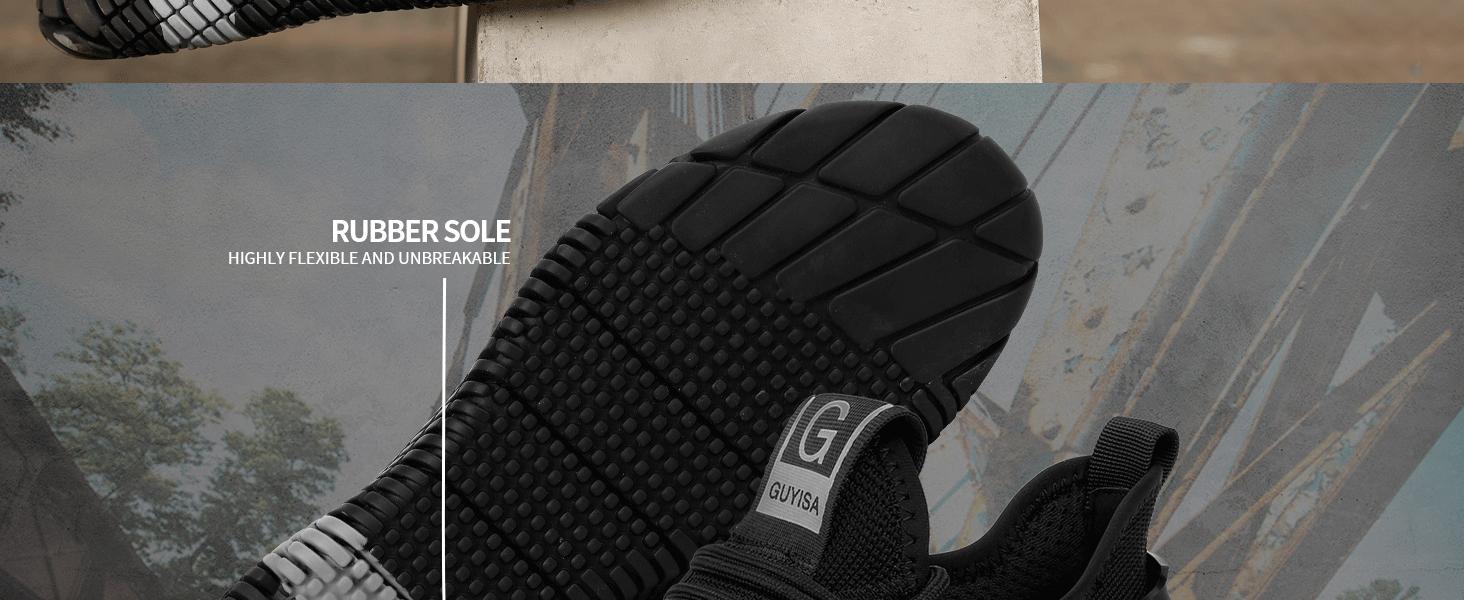 RUMFEN Steel Toe Shoes for Men Composite Shoes for Men Work for Women Safety Steel Toe Sneakers Lightweight Comfortable for Roofing Indestructible Steel Toe Tennis Shoes