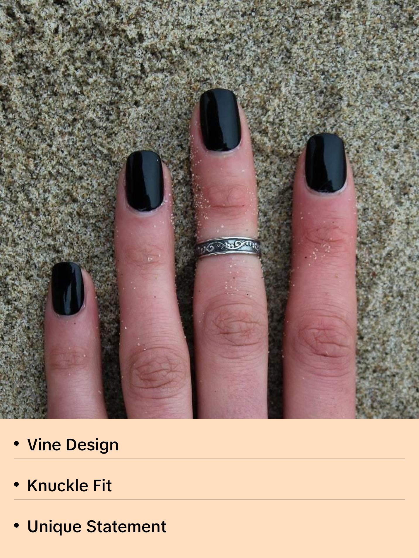 Vine Design Knuckle Ring