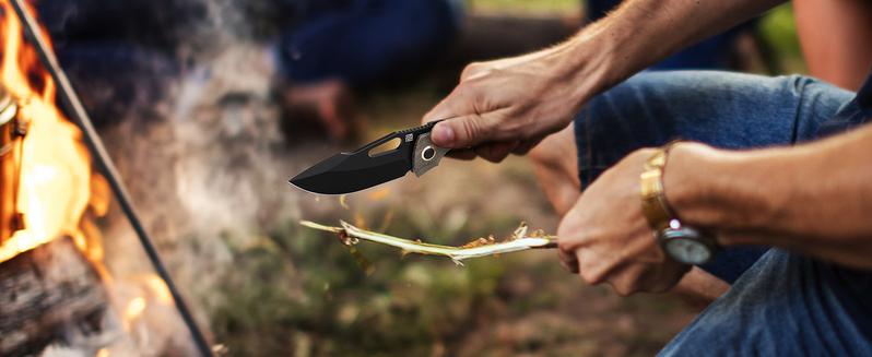 ARTISANCUTLERY Folding Pocket Knife for Men 3.86" AR-RPM9 Black PVD Steel Blade with American OD Green Micarta Handle Xcellerator(1860P) for Christmas gift, Survival Gear Survival Equipment Set