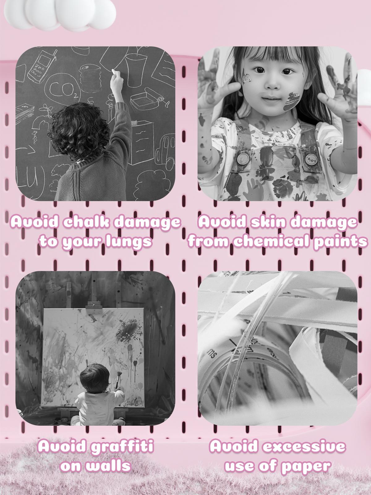 Erasable Reusable Watercolor Pen Doodle Set for Toddlers, Toddler Coloring Set 1 2 3 4 Years Old - Unicorn Reusable Drawing Book, 12 Watercolor Markers, 14 Pages of Art, Creative Play & Fun for Kids - Car Activity Travel Coloring Kit for Kids