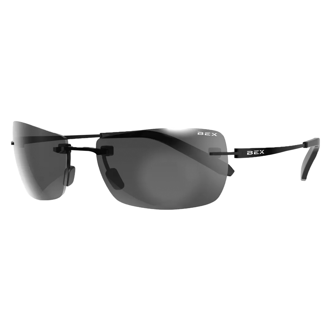 BEX Fynnland X Rimless Sunglasses – Black / Gray / Silver