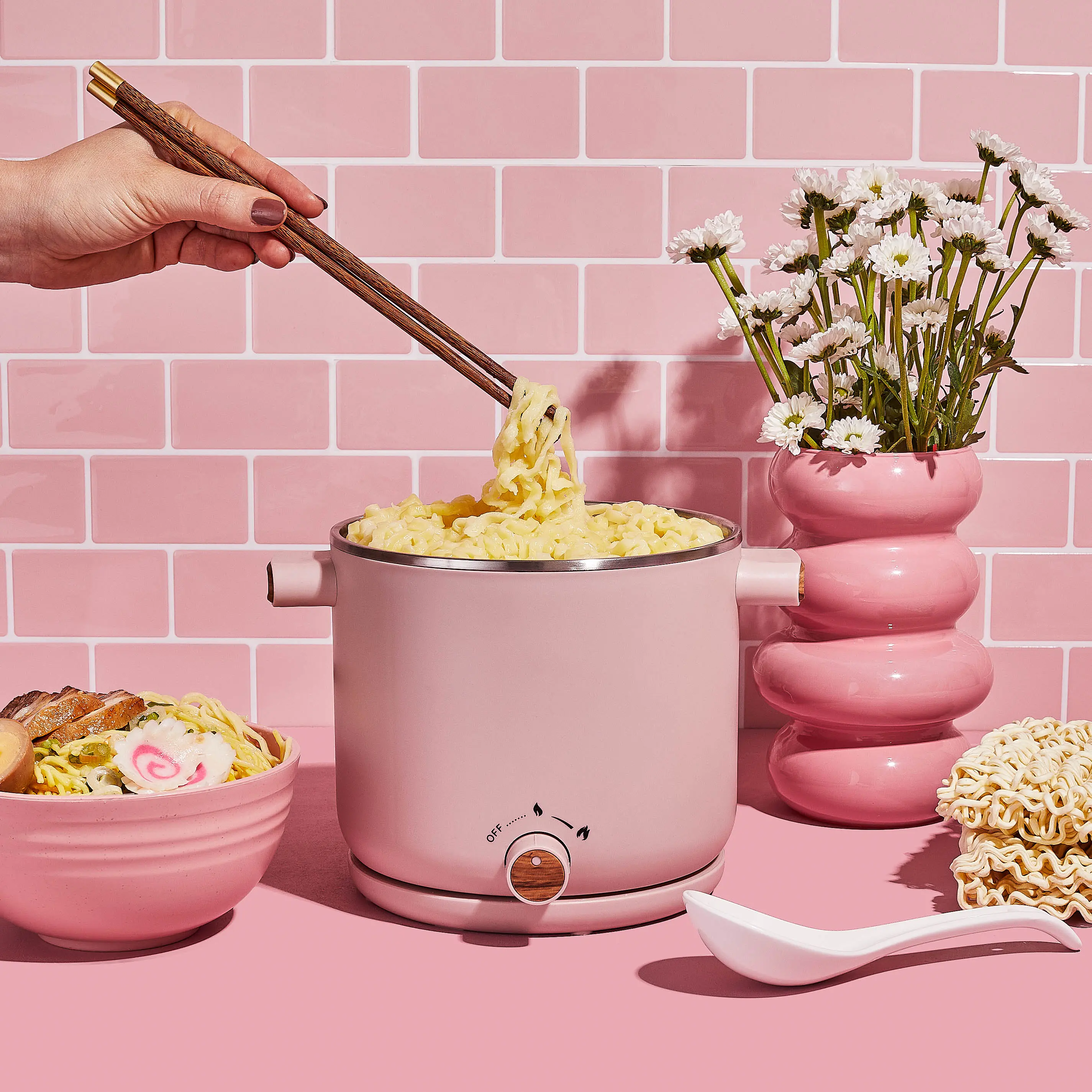 Cloudy Cafe Electric Stainless Steel Ramen Cooker - Kitchen Appliance for Convenient Home Cooking cookingpot