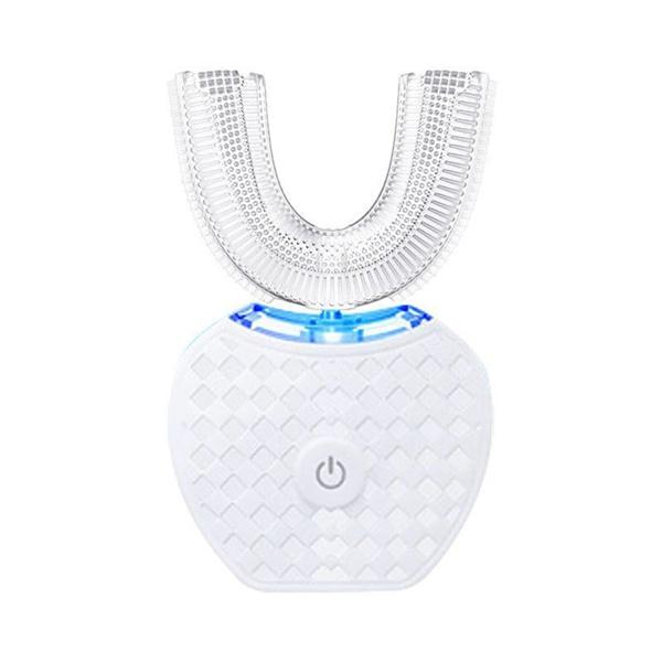 ABS Electric Dual-Color Rechargeable Sonic Rotating Couple Set Tooth Cleaner Smart Teeth Whitener with Intelligent Timer & Quadrant Reminder for Efficient Cleaning