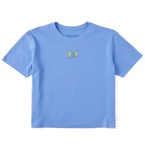 Women's Dancing Frogs Short Sleeve Crusher Boxy Tee