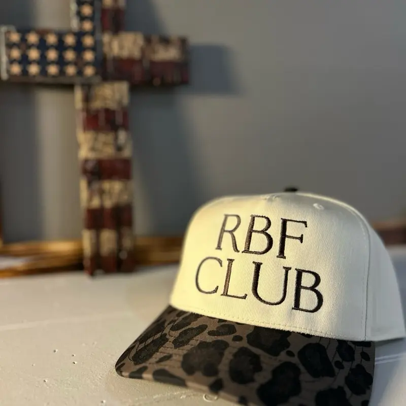 RBF CLUB leopard print trucker style hat RBF CLUB leopard print trucker style hat