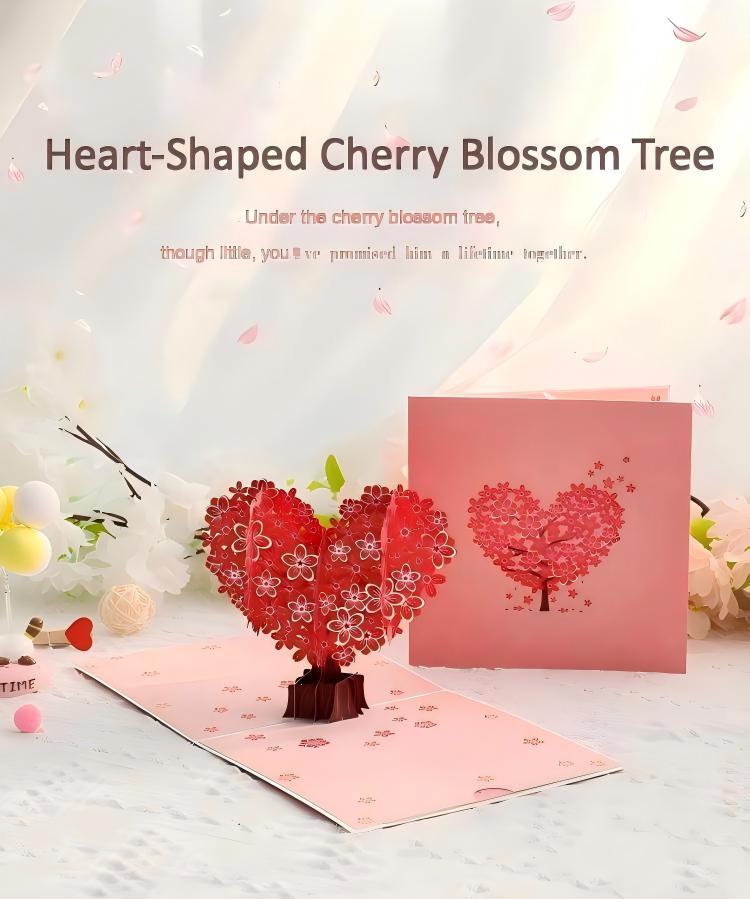 Paper Love Tree Valentine’s Day Card, Paper Art 3D Pop-Up Heart Tree Card – Romantic Love Greeting Card, Everlasting Heart Tree Valentine Gift for Her, Girlfriend, Wife, Boyfriend, Husband, Mom, Perfect for Birthdays & Wedding Anniversaries