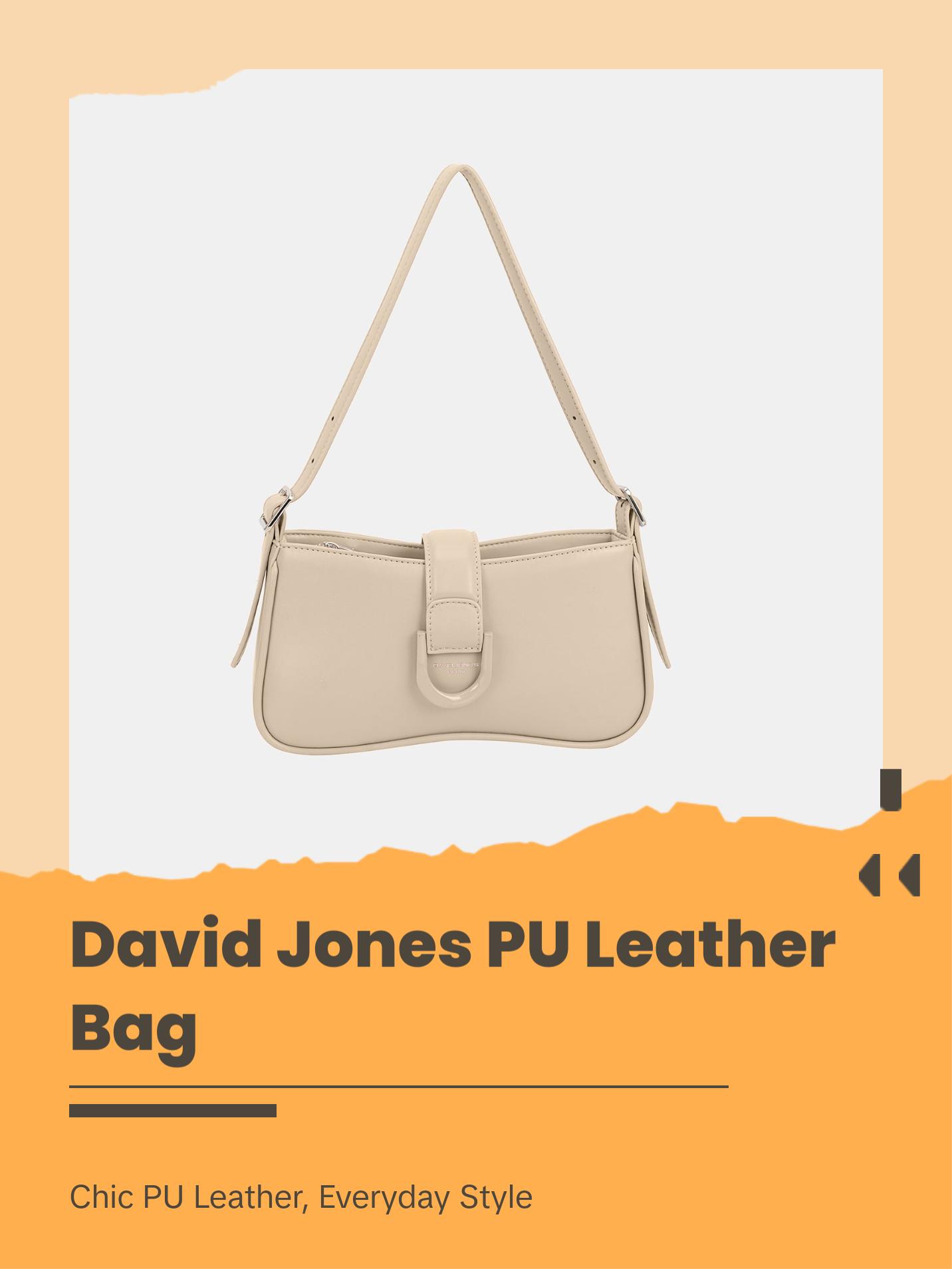 David Jones PU Leather Shoulder Bag