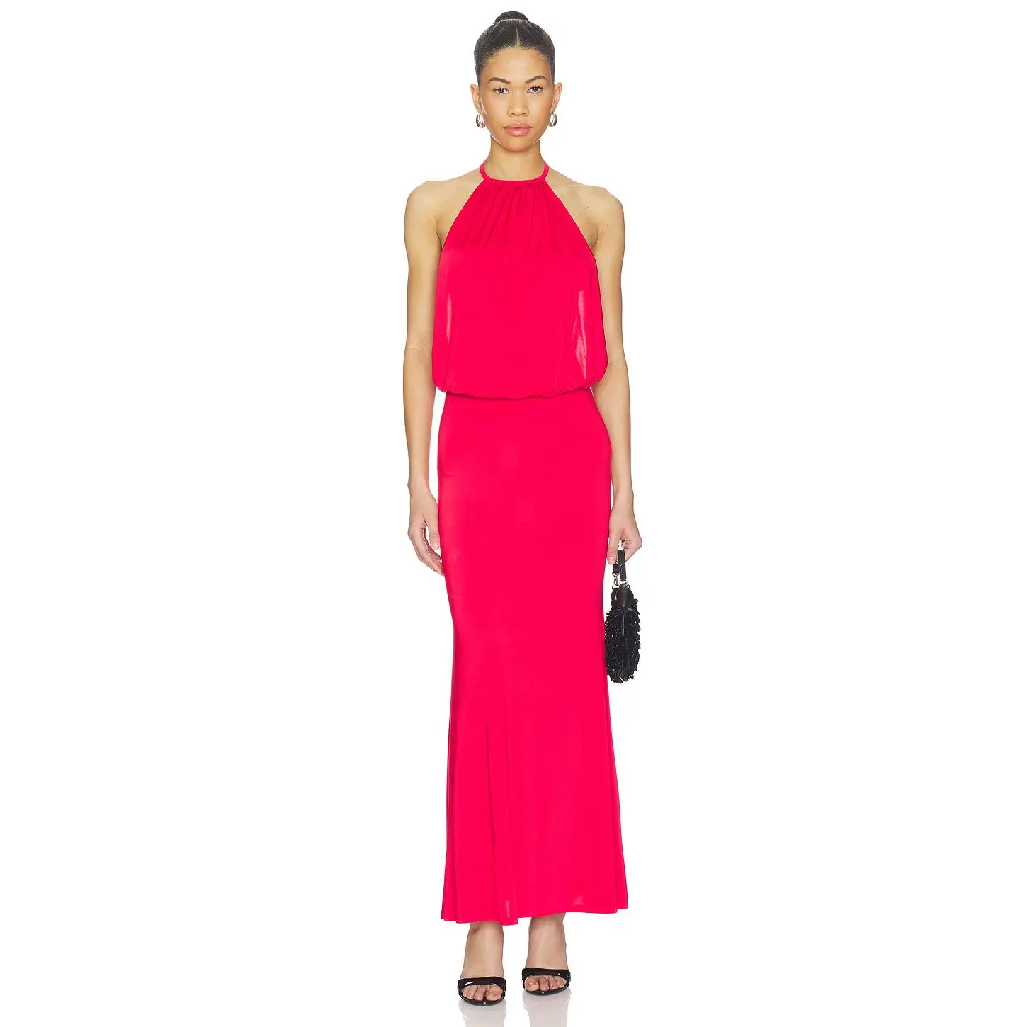 superdown Liesel Halter Maxi Dress in Red