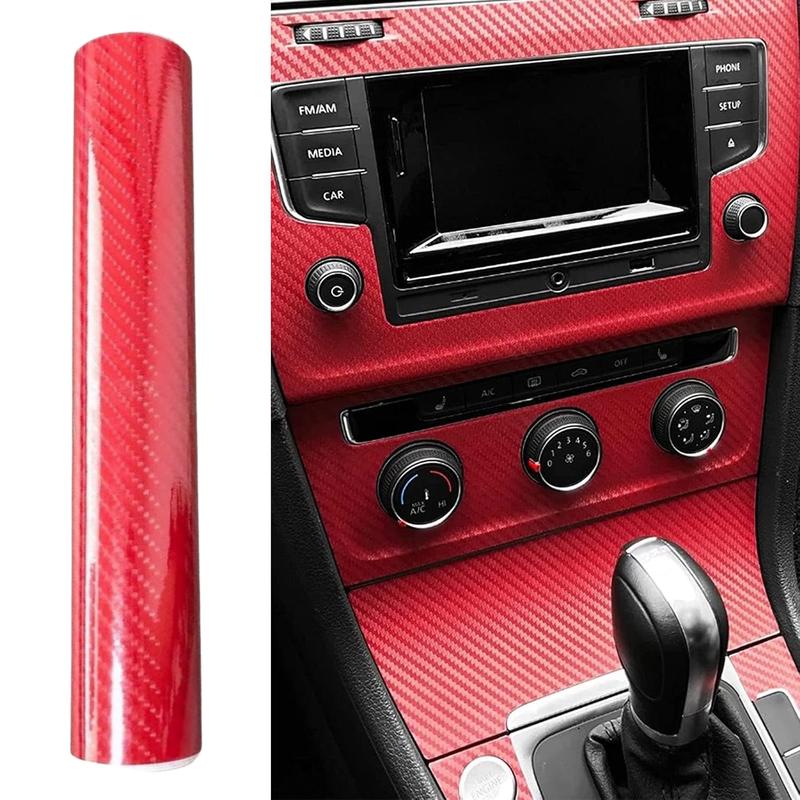 FONESO Car Body Sticker with Cutter and Hand Tool Kit, 60 x 8 inch Car 7D Matte Carbon Fibre Vinyl Film Wrap Protector Sticker, 5FT Self-Adhesive Air Bubble Free Easy to Install, Universal For All Cars SUVs Sedan Coupe Truck Pickup Bike Motorcycle