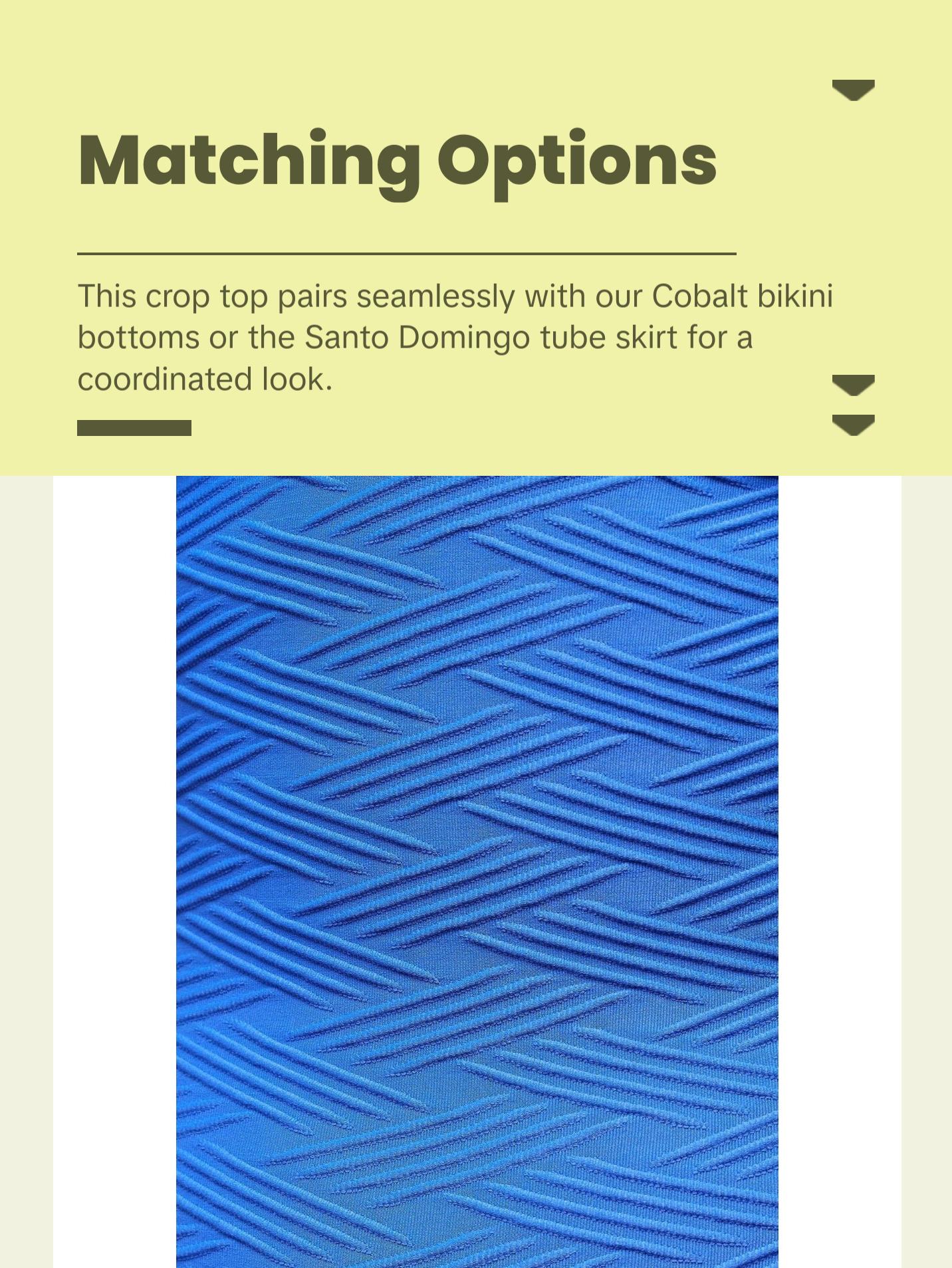 Redondo Crop Top - Cobalt