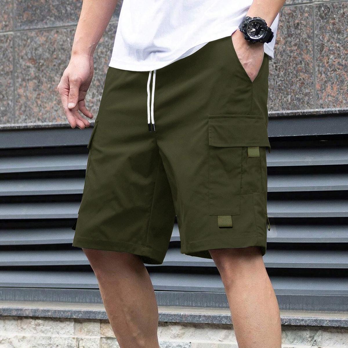 Men’s lightweight cargo shorts, new for summer, available in a 3-pack. Drawstring waist, breathable fabric—ideal for summer outdoor fitness and casual wear. Features slanted front pockets. Fashionable, multifunctional casual shorts with a street-style des Men’s lightweight cargo shorts, new for summer, available in a 3-pack. Drawstring waist, breathable fabric—ideal for summer outdoor fitness and casual wear. Features slanted front pockets. Fashionable, multifunctional casual shorts with a street-style des