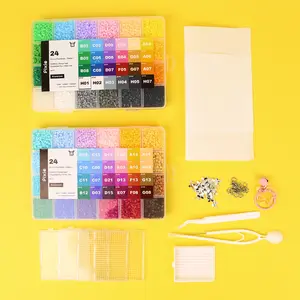 PixieBeads 48/72/96/120 Color Combo,500ct per Color, 2.6mmPremium Fuse Beads, DlY Pixel Craft Kit