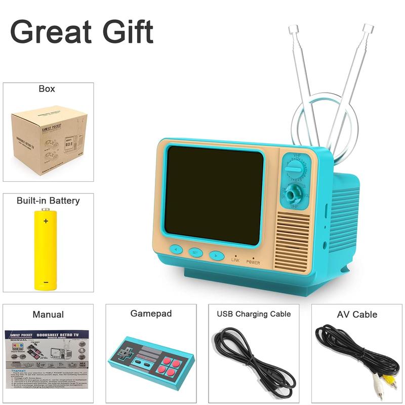 GV300S Retro Games Console with 308 Classic FC Games 3.0" TFT Screen Handheld Controller TV Support Rechargeable Battery Ideal Gift for Kids Adults built-in classic game