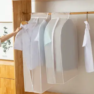 1pc Transparent Garment Dust Cover with Zipper – Hanging Wardrobe Suit Protector for Home Storage, Lightweight and Breathable Fabric, Keeps Clothes Clean and Organized, Clothes Organizer Storage