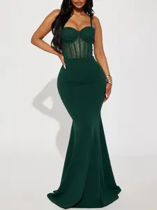 Bella Embellished Gown - Hunter