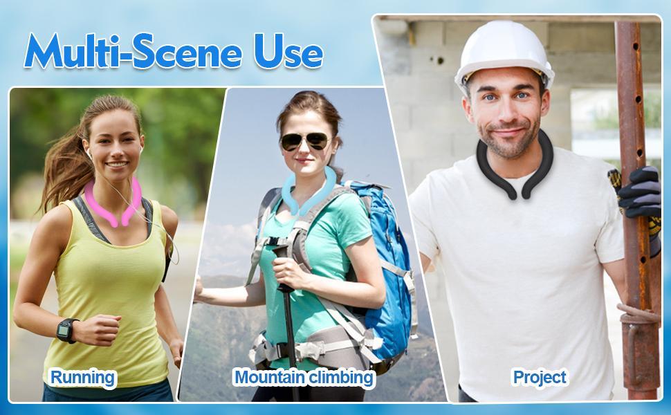 Reusable PCM Material Summer Cooling Neck Ring with Portable Cotton Thermal Bag - Hands-Free Ice Pack for Outdoor Activities, Sporting Events (Up to 5 Hours Cooling Sensation)