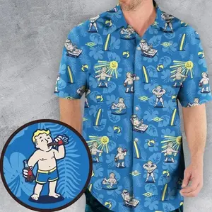 Fallout Nuclear Summer Beach Hawaiian Shirt, Beach Party Shirt, Tropical Shirt, Funny Hawaiian Shirt, Gift For Family, Summer Hawaii Shirt