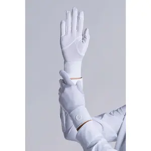 Unisex Fuji Convertible Fingertip Sun Gloves | White