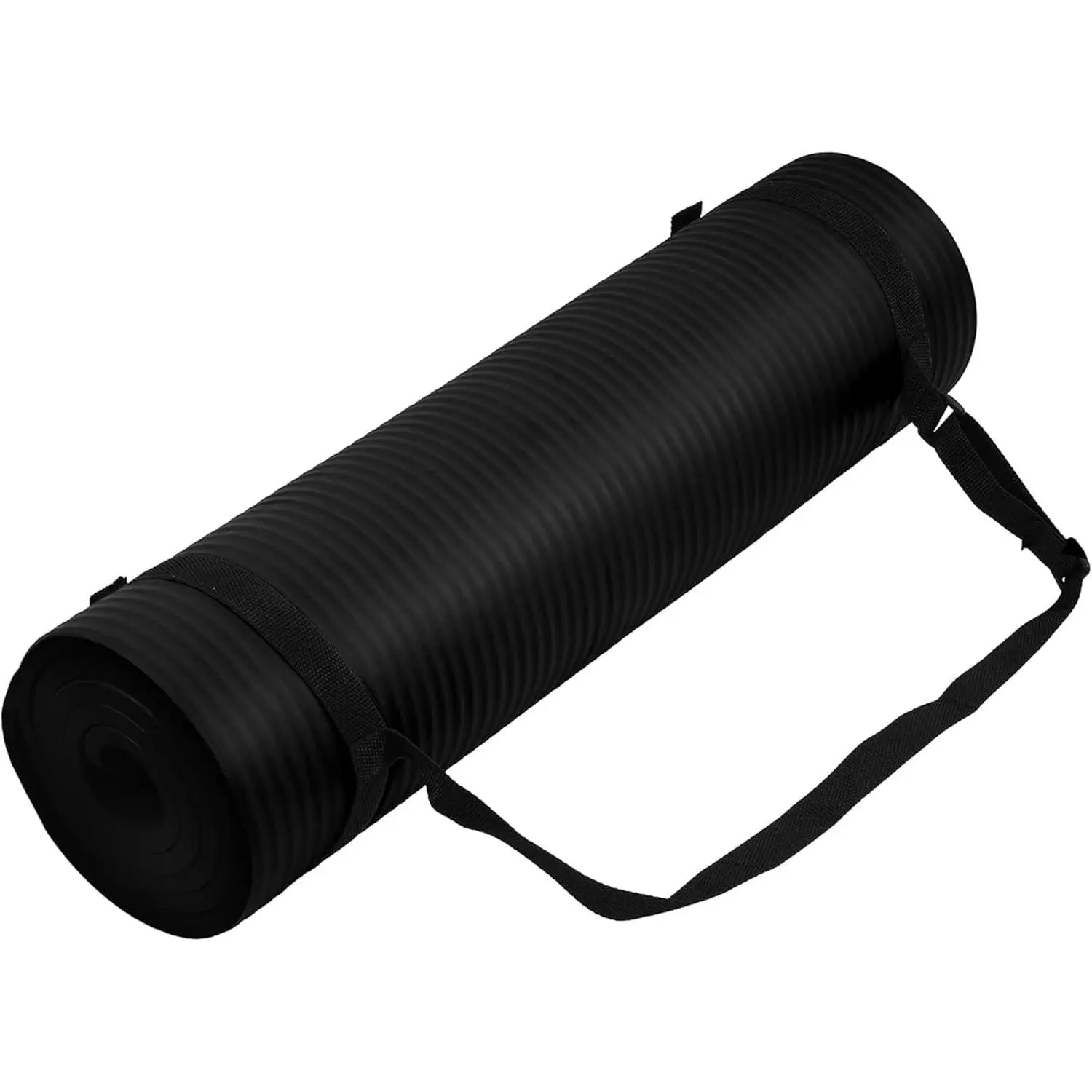 Fitvids Yoga Mat, 1/2-Inch Extra Thick High Density Exercise Mat, Anti-Tear Exercise Yoga Mat with Carrying Strap, Suitable for Various Yoga Exercises Extra-Thick Non-Slip Yoga Mat with Strap pilates class
